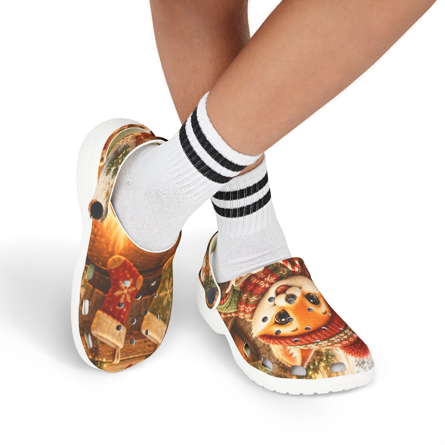 Christmas Kids' Clogs – Festive Holiday Shoes for Children | Lil Pip's Kozy Fox Cottage