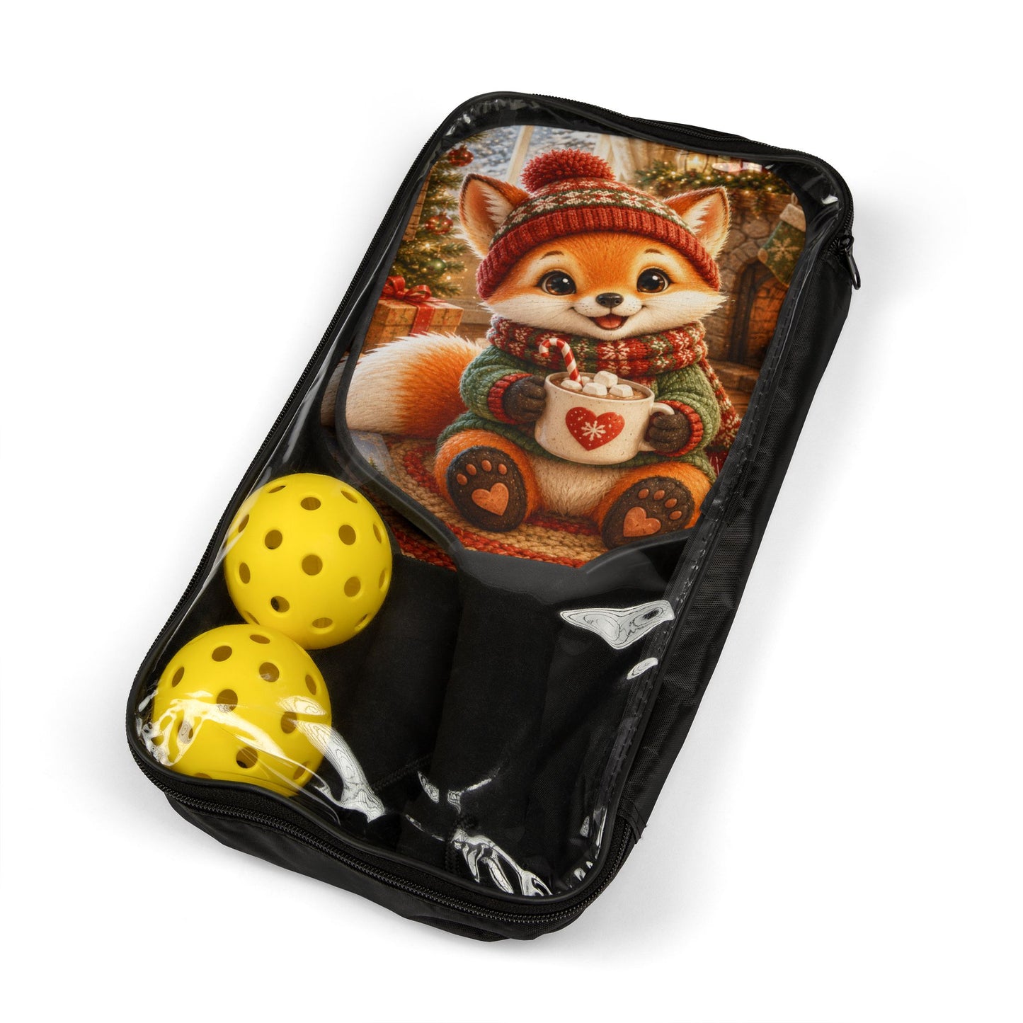 Christmas Pickleball Paddle Set – Holiday Gift for Pickleball Players | Lil Pip's Kozy Fox Cottage