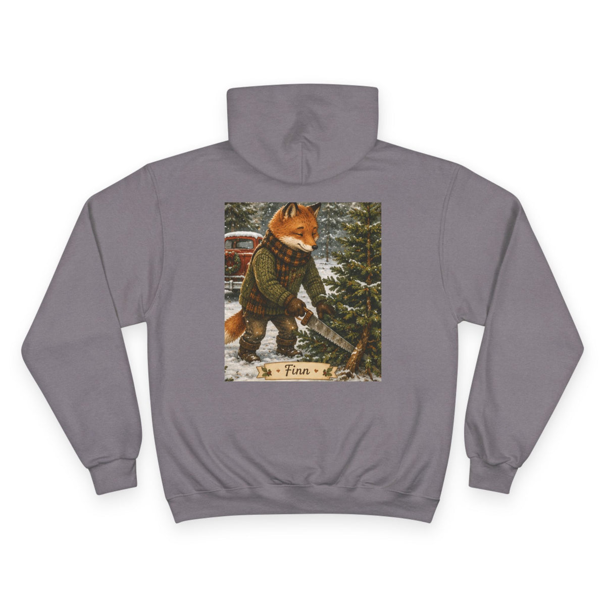 Finn’s Cozy Christmas Tree Adventure Champion Hoodie