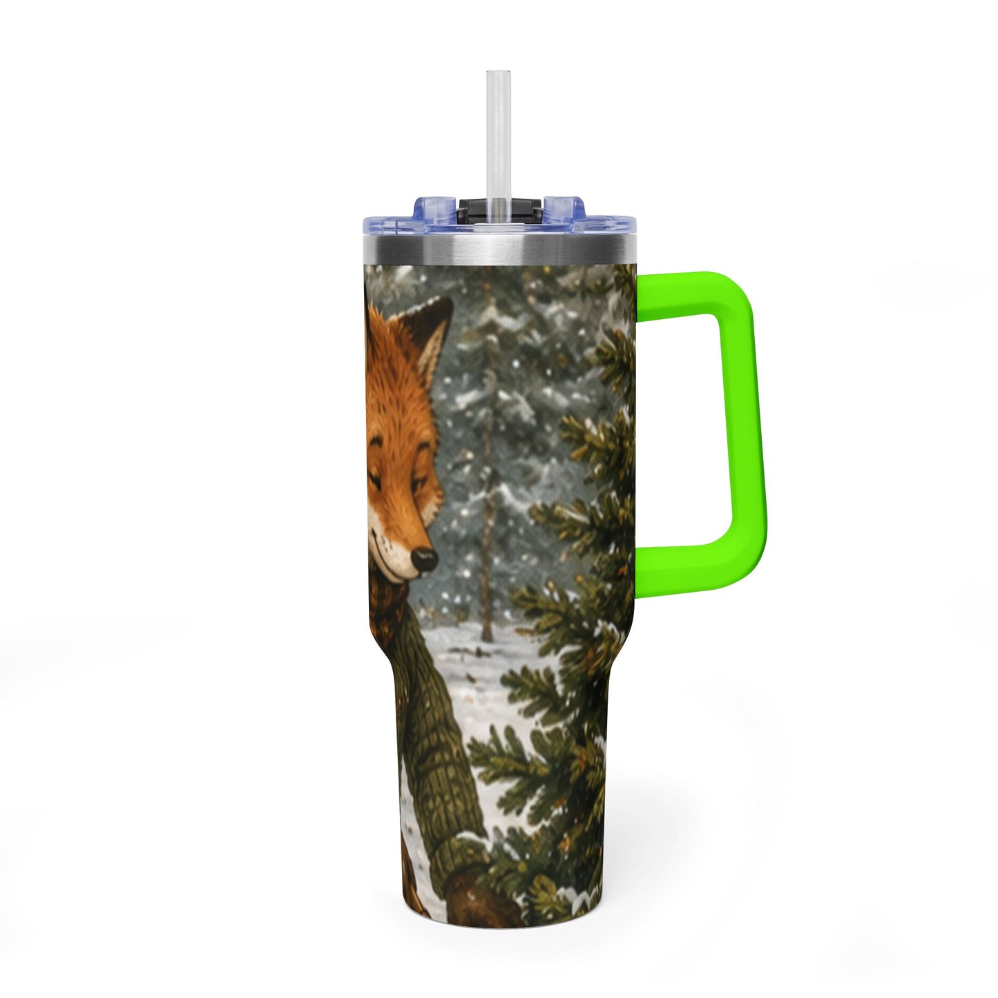 Christmas 40oz Tumbler – Insulated Holiday Travel Cup | Finn's Kozy Fox Cottage