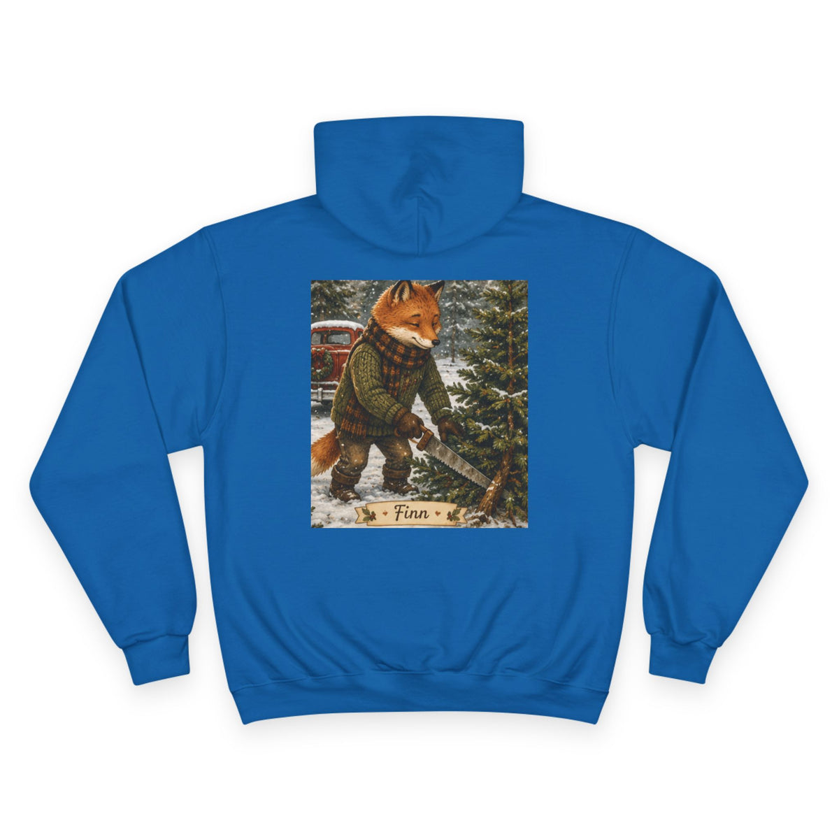 Finn’s Cozy Christmas Tree Adventure Champion Hoodie