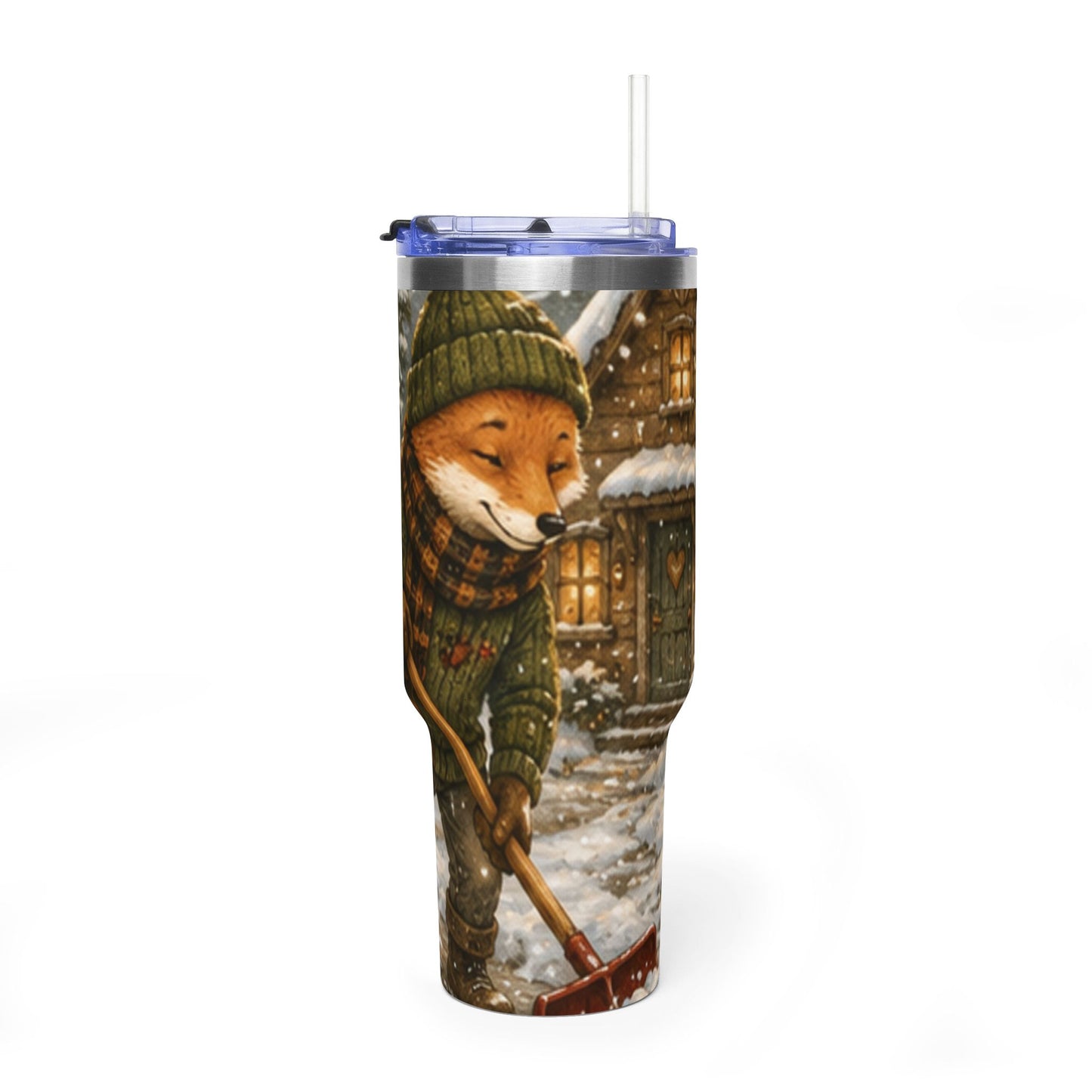 40oz Vacuum Thermal Tumbler – Insulated Travel Cup, Christmas Gift | Kozy Fox Cottage