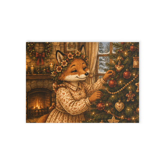 Fern’s Cozy Christmas Tree Adventure Holiday Card – Family Back