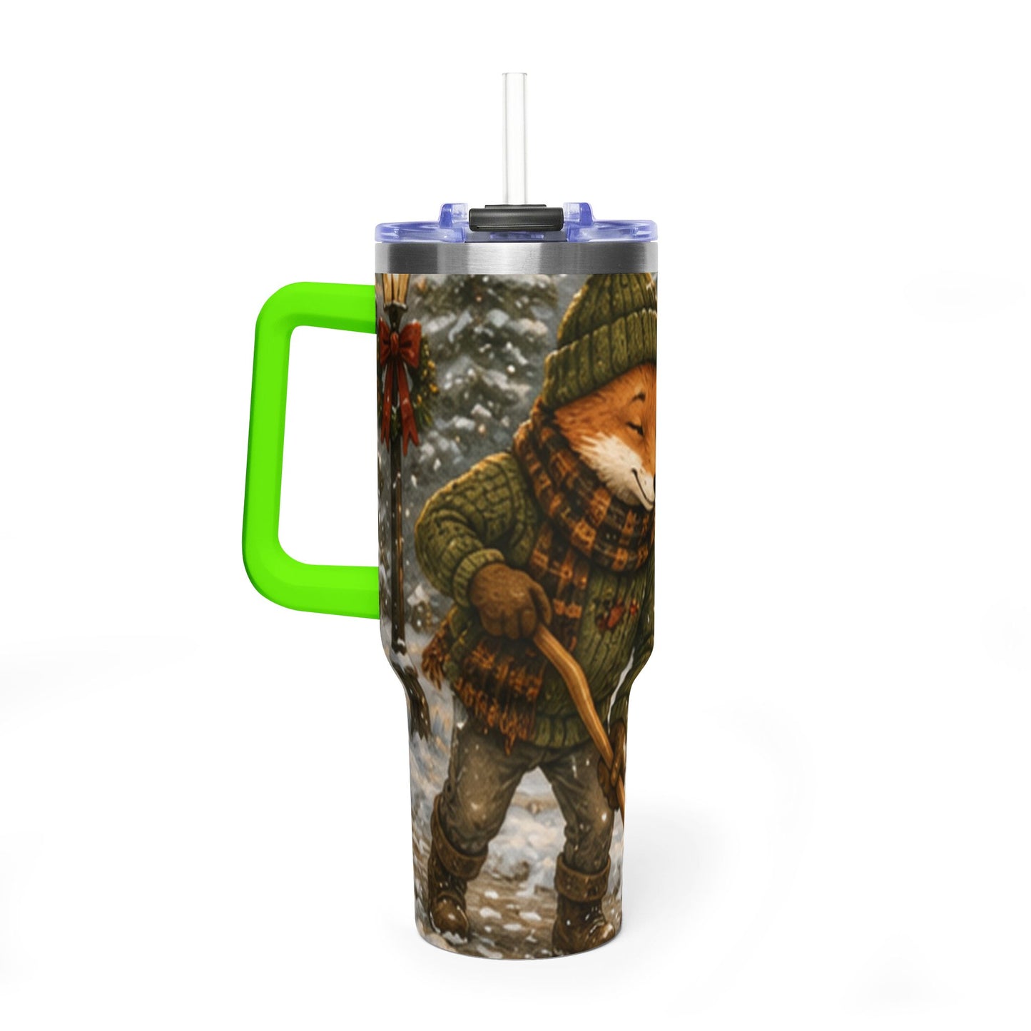 40oz Vacuum Thermal Tumbler – Insulated Travel Cup, Christmas Gift | Kozy Fox Cottage