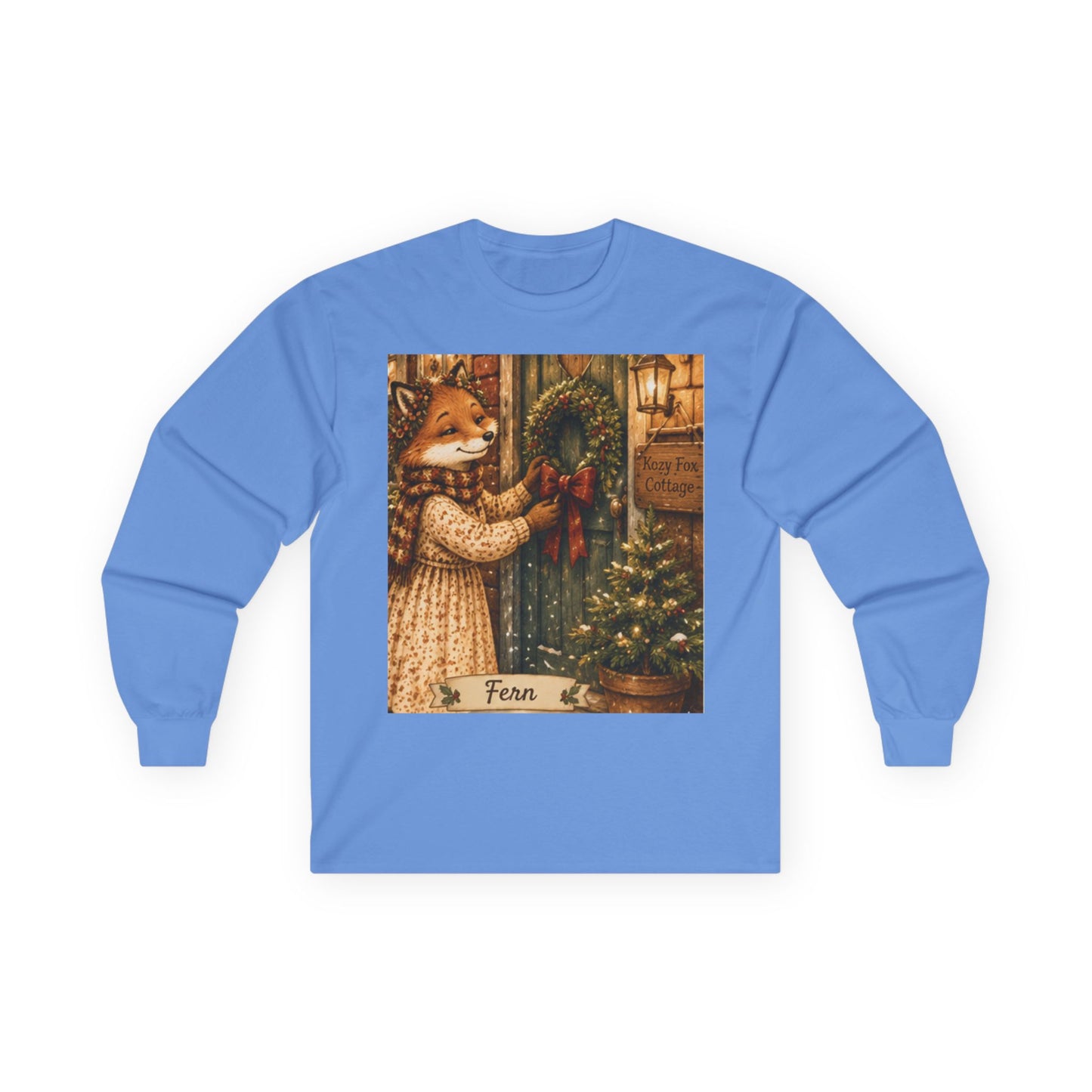 Fern’s Cozy Christmas Wreath Welcome Long Sleeve T-Shirt