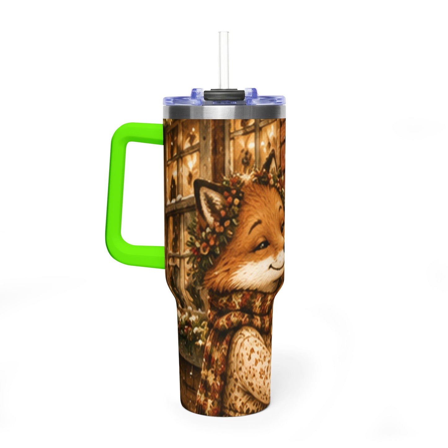 Christmas 40oz Tumbler – Insulated Welcome Home Holiday Cup | Fern's Kozy Fox Cottage
