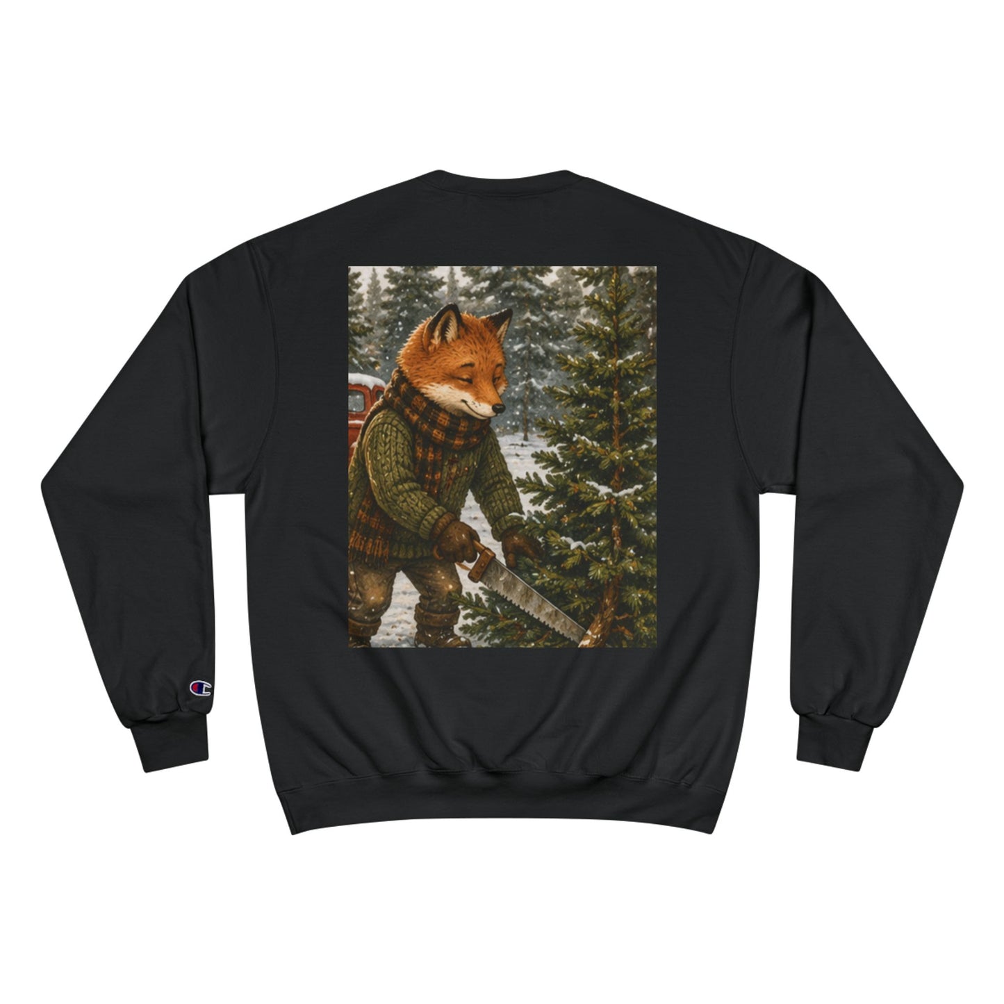Finn’s Cozy Christmas Tree Adventure Champion Sweatshirt