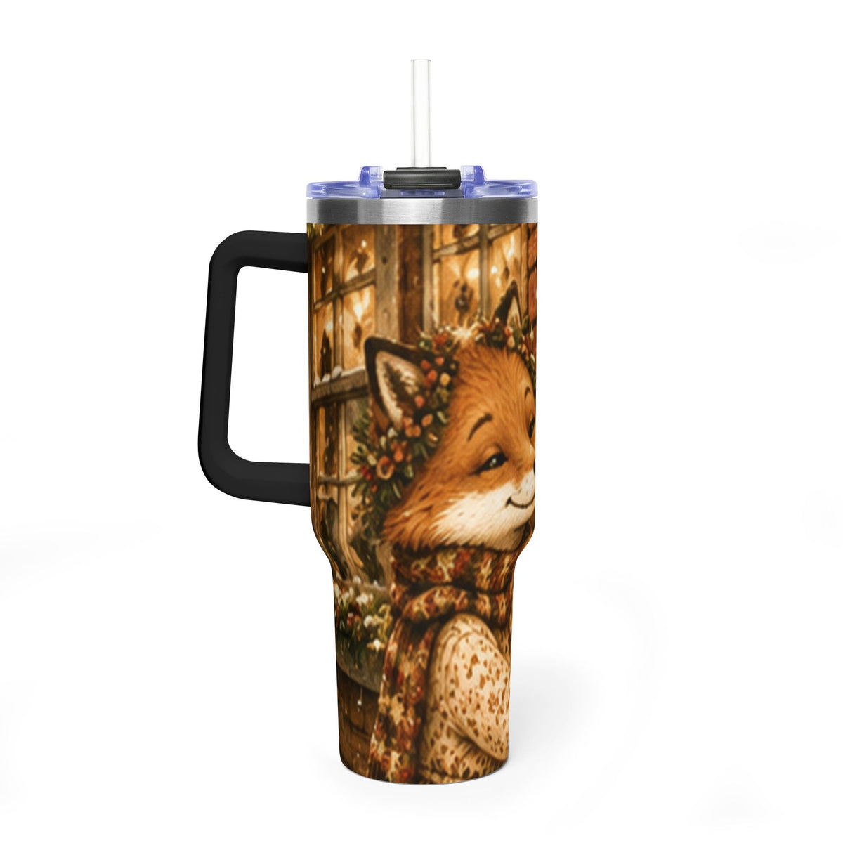 Christmas 40oz Tumbler – Insulated Welcome Home Holiday Cup | Fern's Kozy Fox Cottage