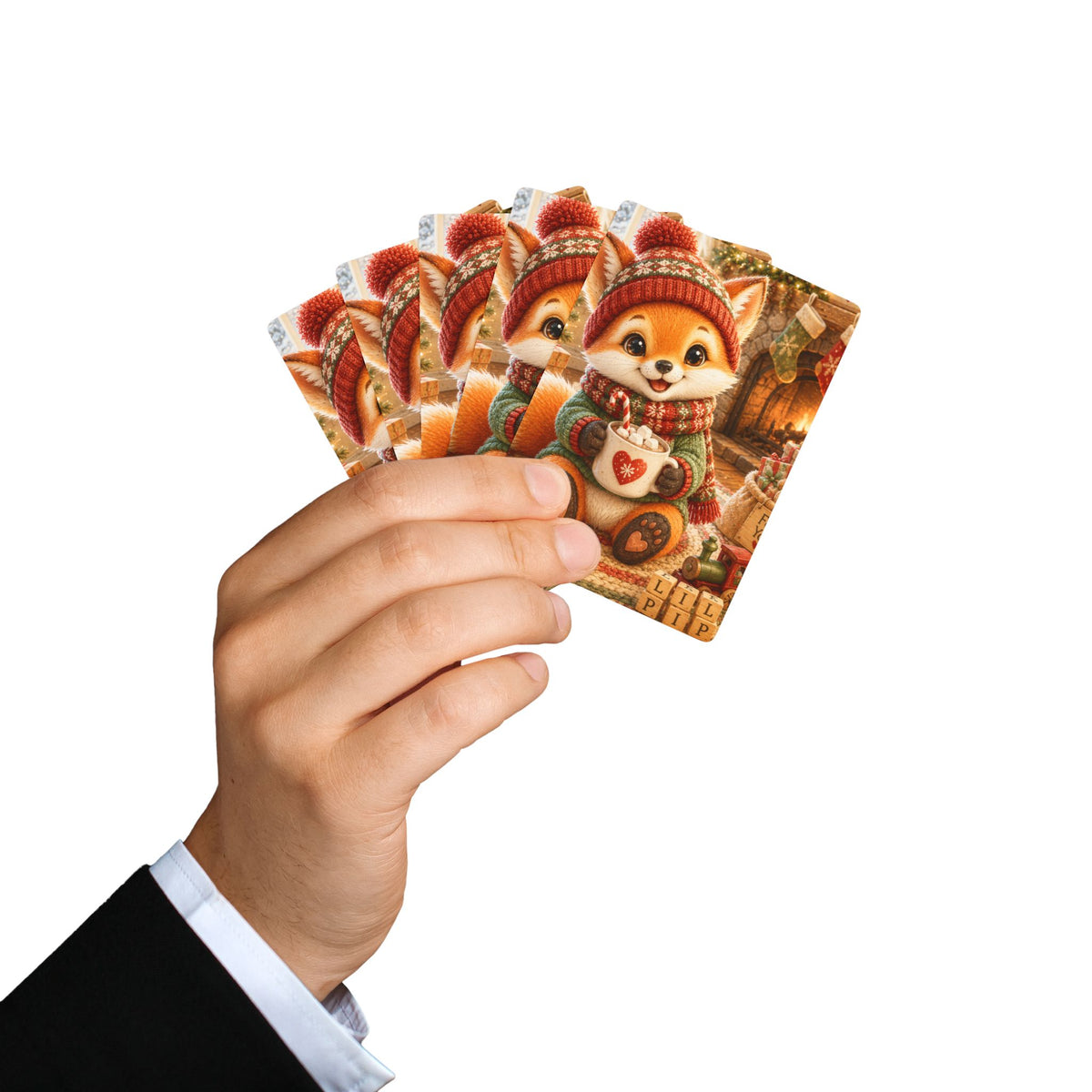 Christmas Playing Cards – Festive Holiday Card Game | Lil Pip's Kozy Fox Cottage