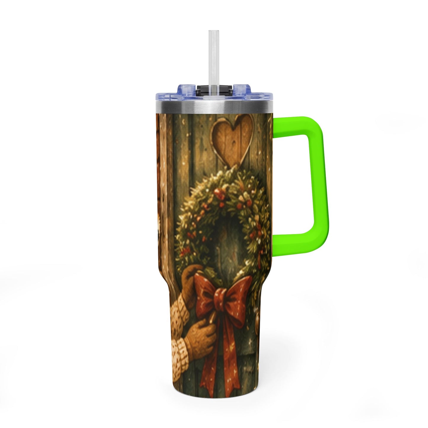 Christmas 40oz Tumbler – Insulated Welcome Home Holiday Cup | Fern's Kozy Fox Cottage