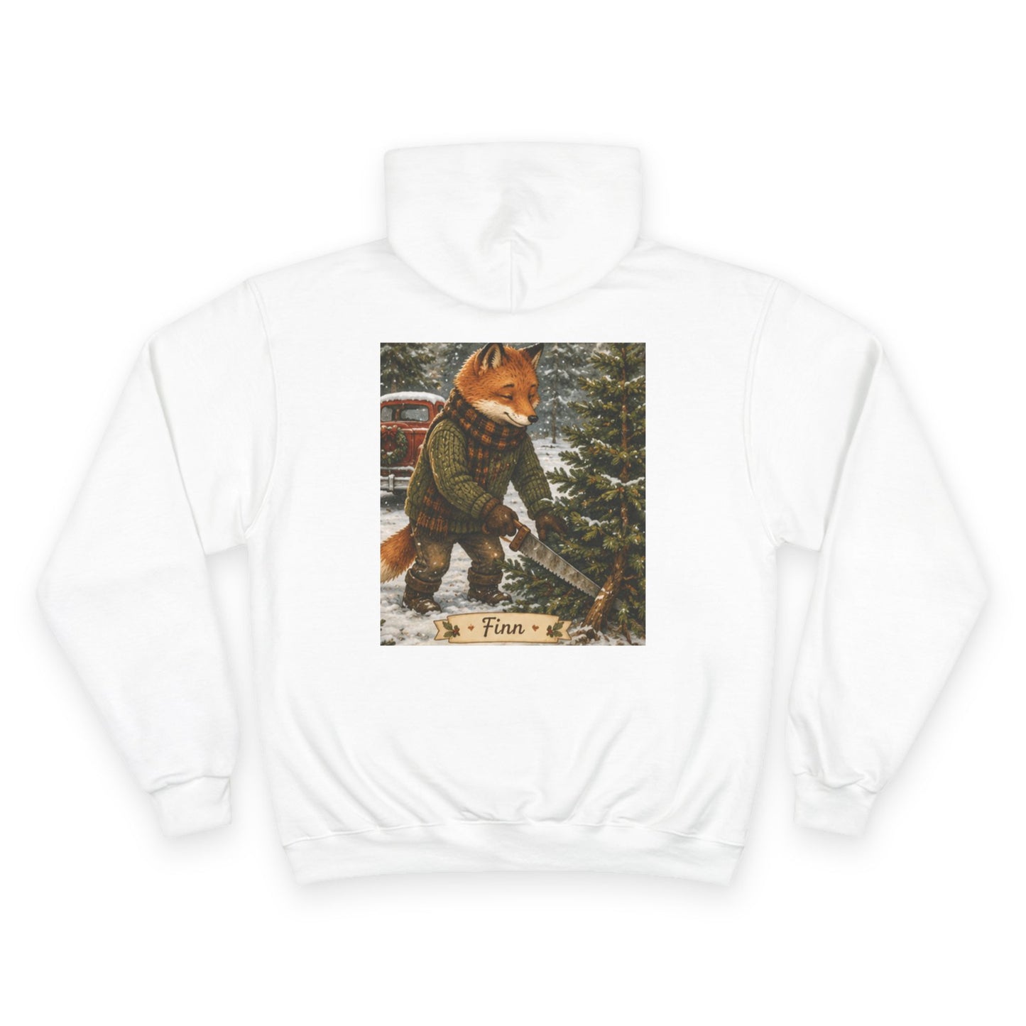Finn’s Cozy Christmas Tree Adventure Champion Hoodie