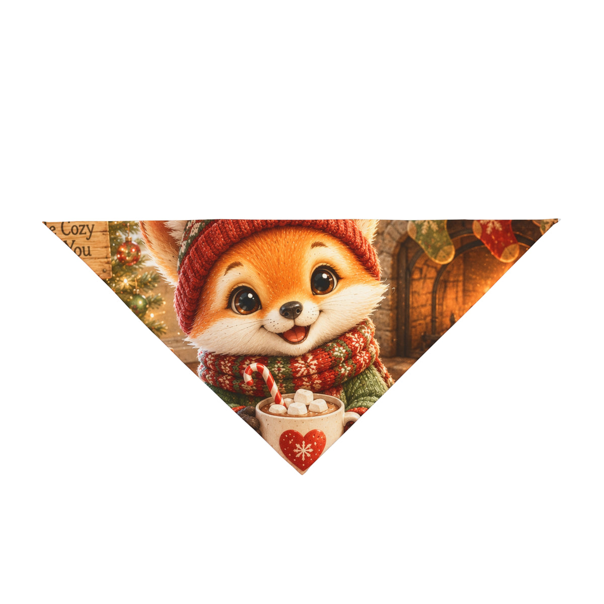 Christmas Pet Bandana for Dogs & Cats – Festive Holiday Accessory, 2 Sizes | Lil Pip's Kozy Fox Cottage Collection