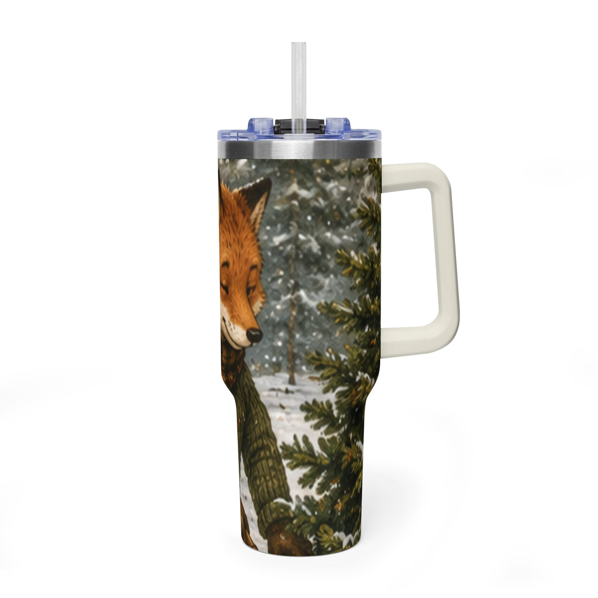 Christmas 40oz Tumbler – Insulated Holiday Travel Cup | Finn's Kozy Fox Cottage