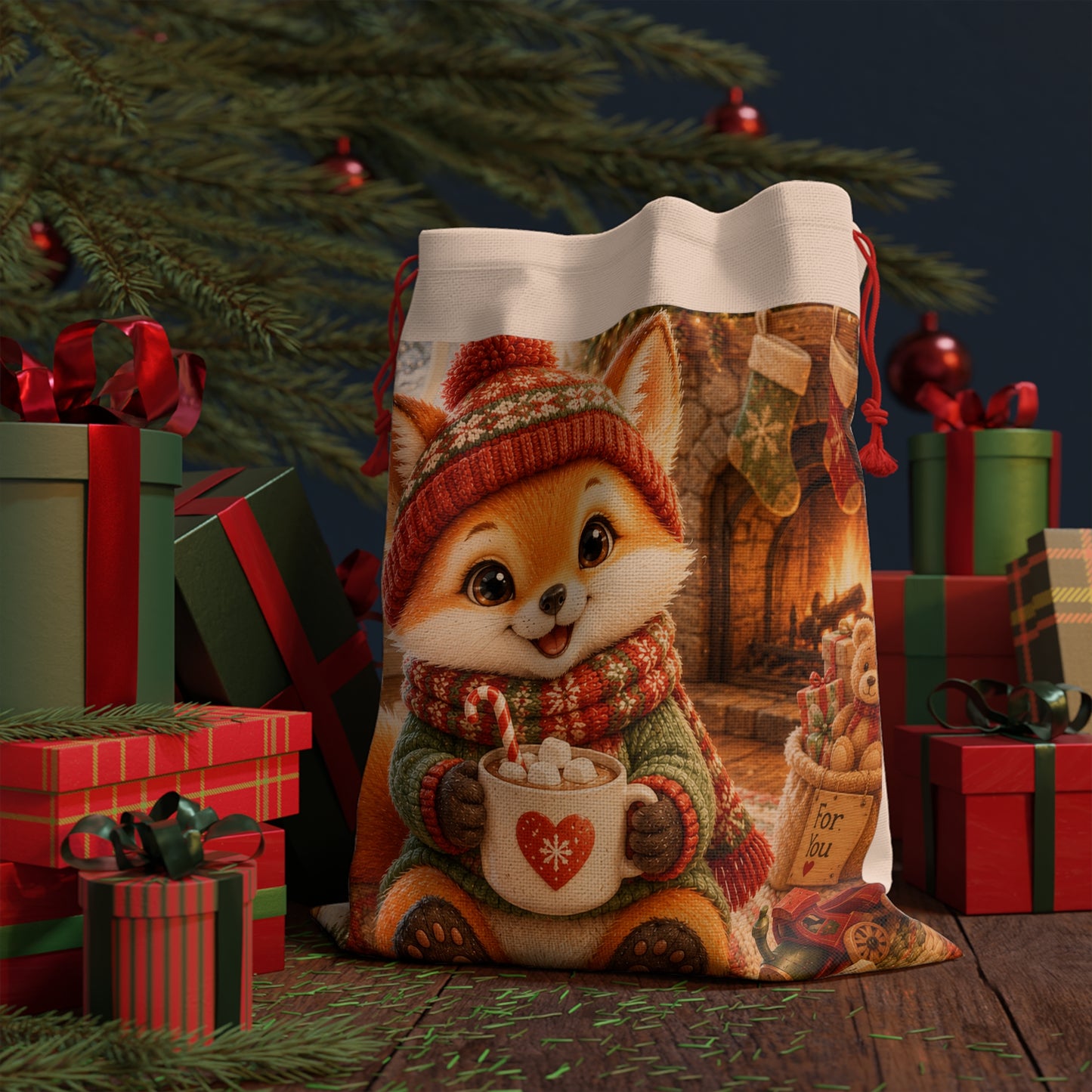 Lil Pip’s Cozy Christmas Reusable Gift Bag