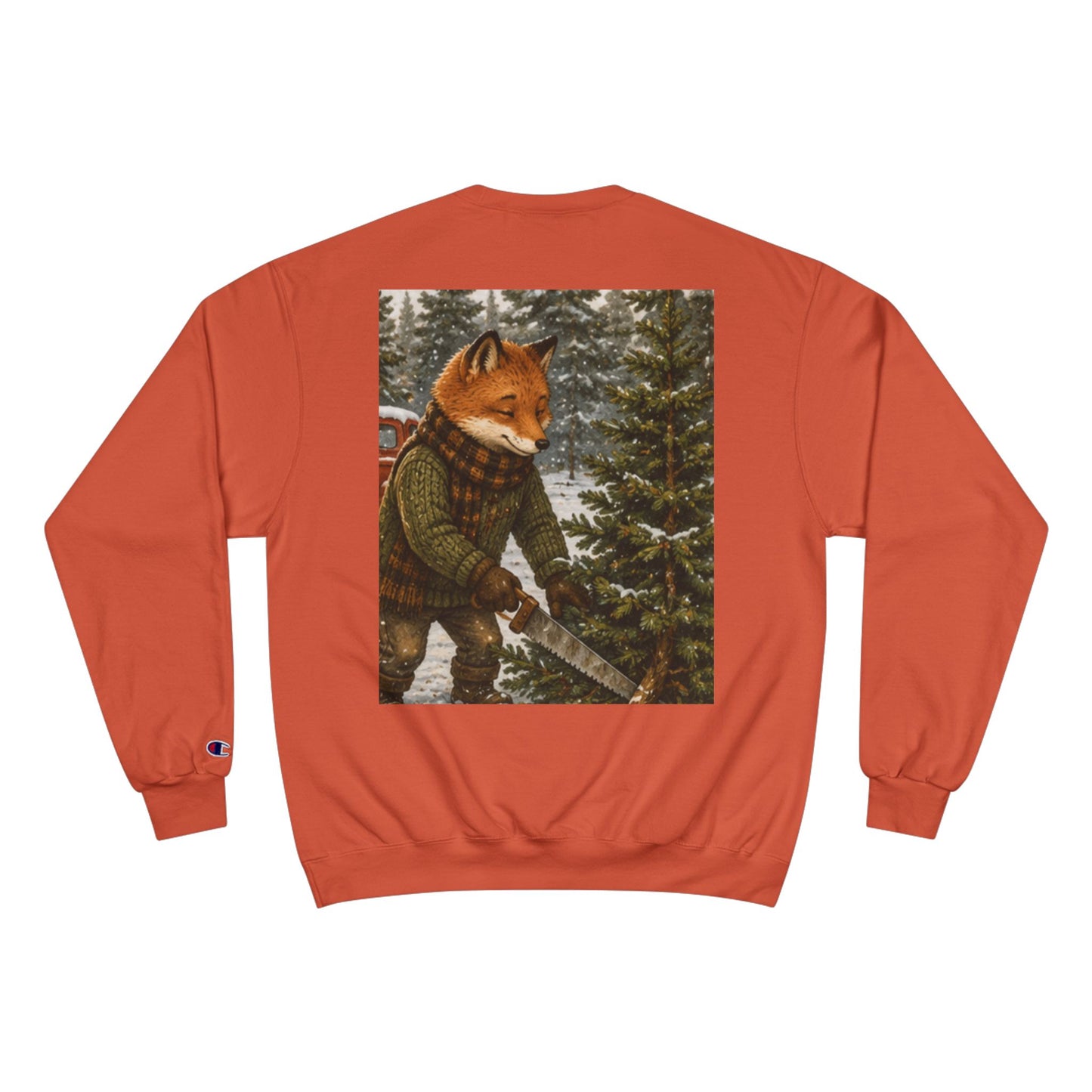 Finn’s Cozy Christmas Tree Adventure Champion Sweatshirt