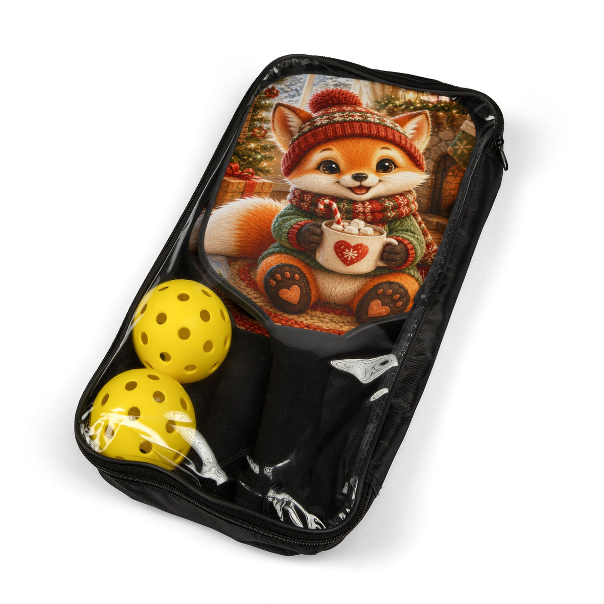 Christmas Pickleball Paddle Set – Holiday Gift for Pickleball Players | Lil Pip's Kozy Fox Cottage