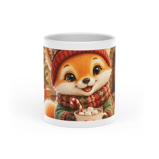 Christmas Heart Handle Mug – Festive Holiday Coffee Mug | Lil Pip's Kozy Fox Cottage