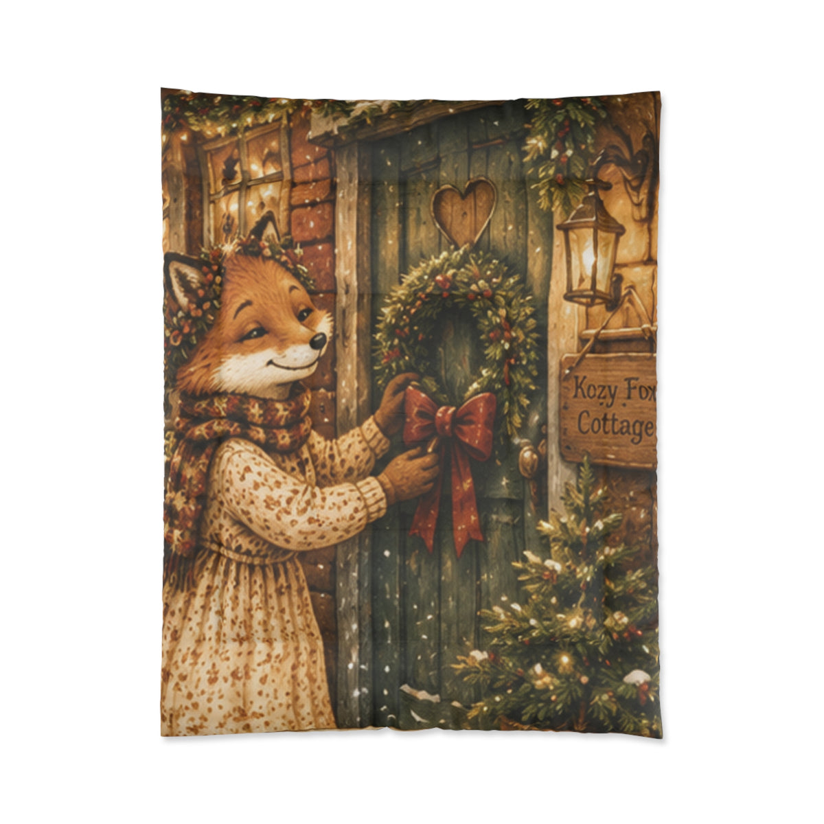 Christmas Comforter – Cozy Welcome Home Holiday Bedding | Fern's Kozy Fox Cottage