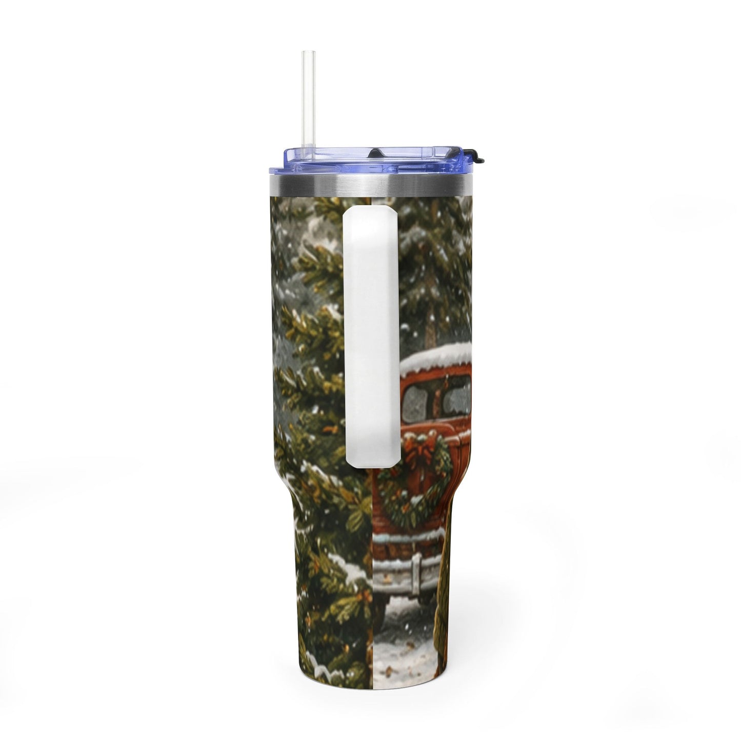 Christmas 40oz Tumbler – Insulated Holiday Travel Cup | Finn's Kozy Fox Cottage