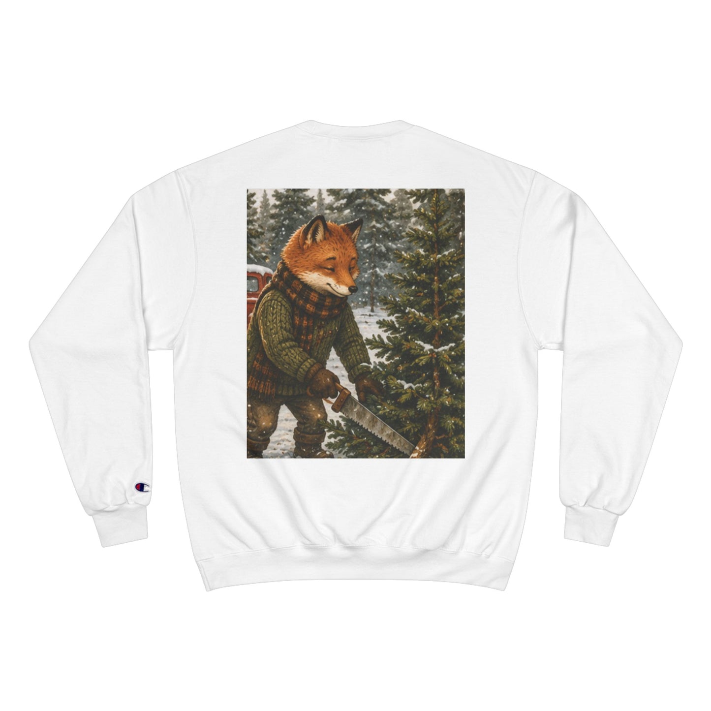 Finn’s Cozy Christmas Tree Adventure Champion Sweatshirt