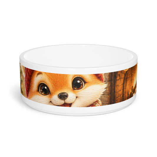 Christmas Pet Bowl for Dogs & Cats – Festive Holiday Ceramic Food & Water Bowl | Lil Pip's Kozy Fox Cottage Collection
