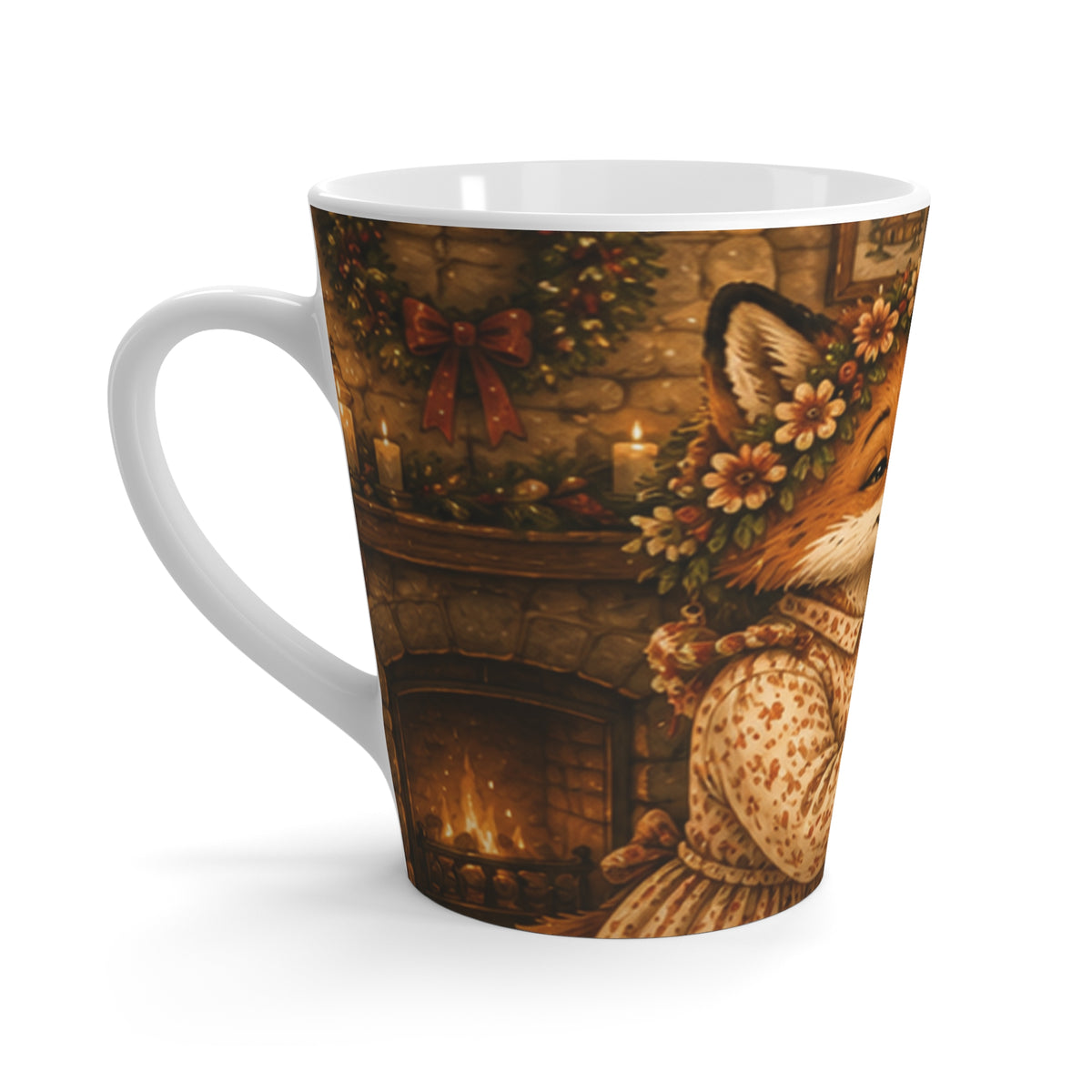 Christmas Latte Mug – Woodland Tree Adventure Holiday Coffee Mug | Fern's Kozy Fox Cottage