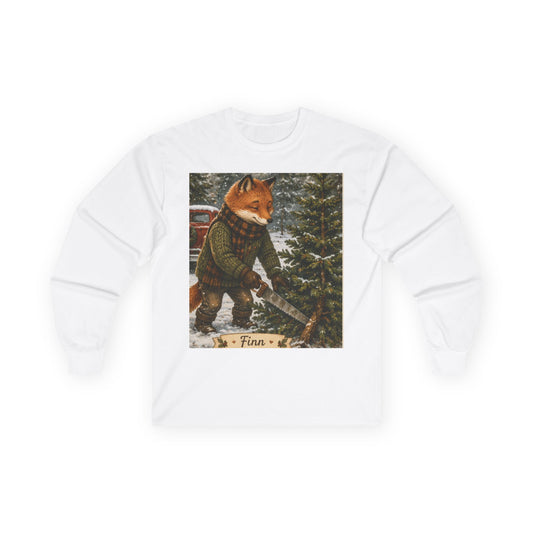 Finn’s Cozy Christmas Tree Adventure Long Sleeve T-Shirt