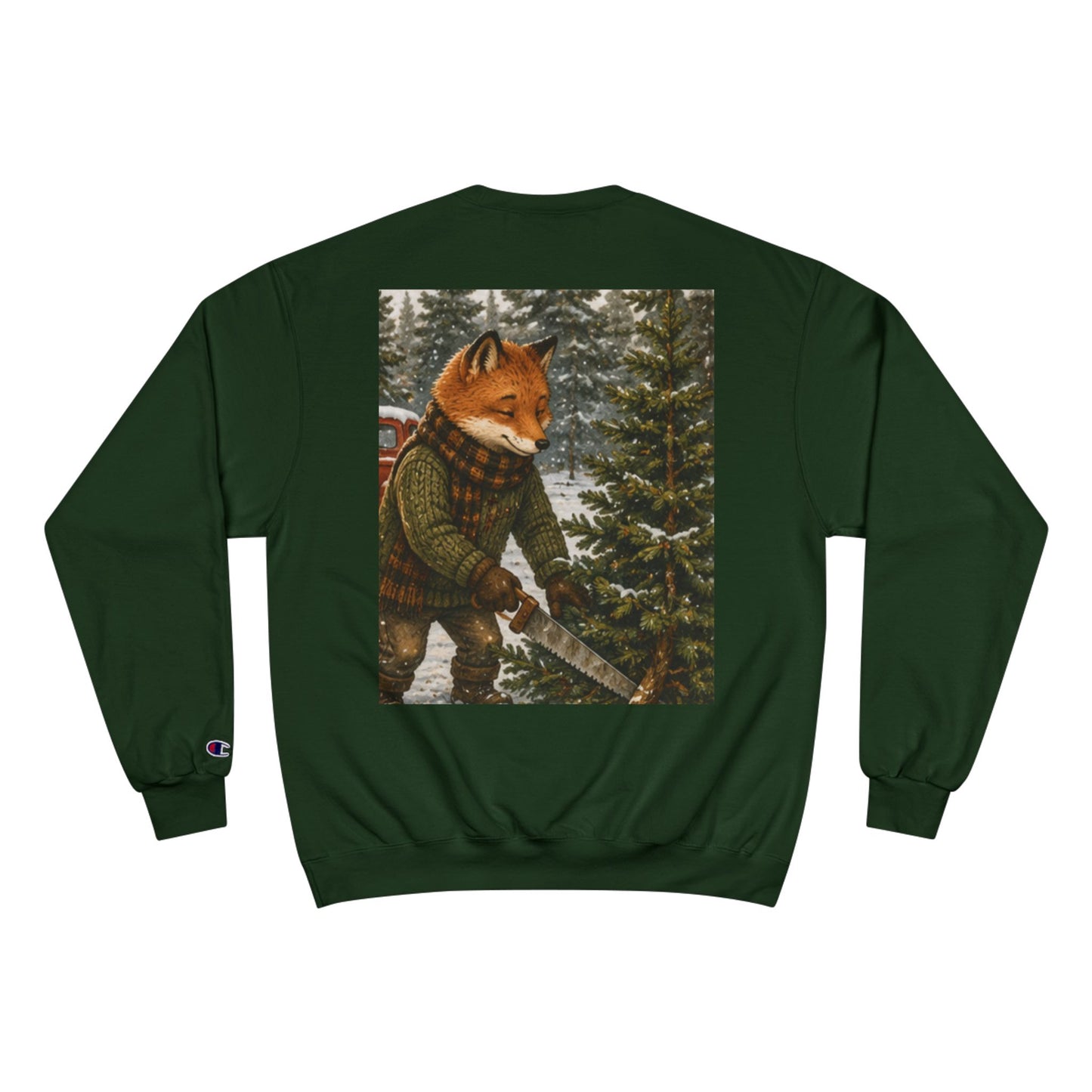 Finn’s Cozy Christmas Tree Adventure Champion Sweatshirt