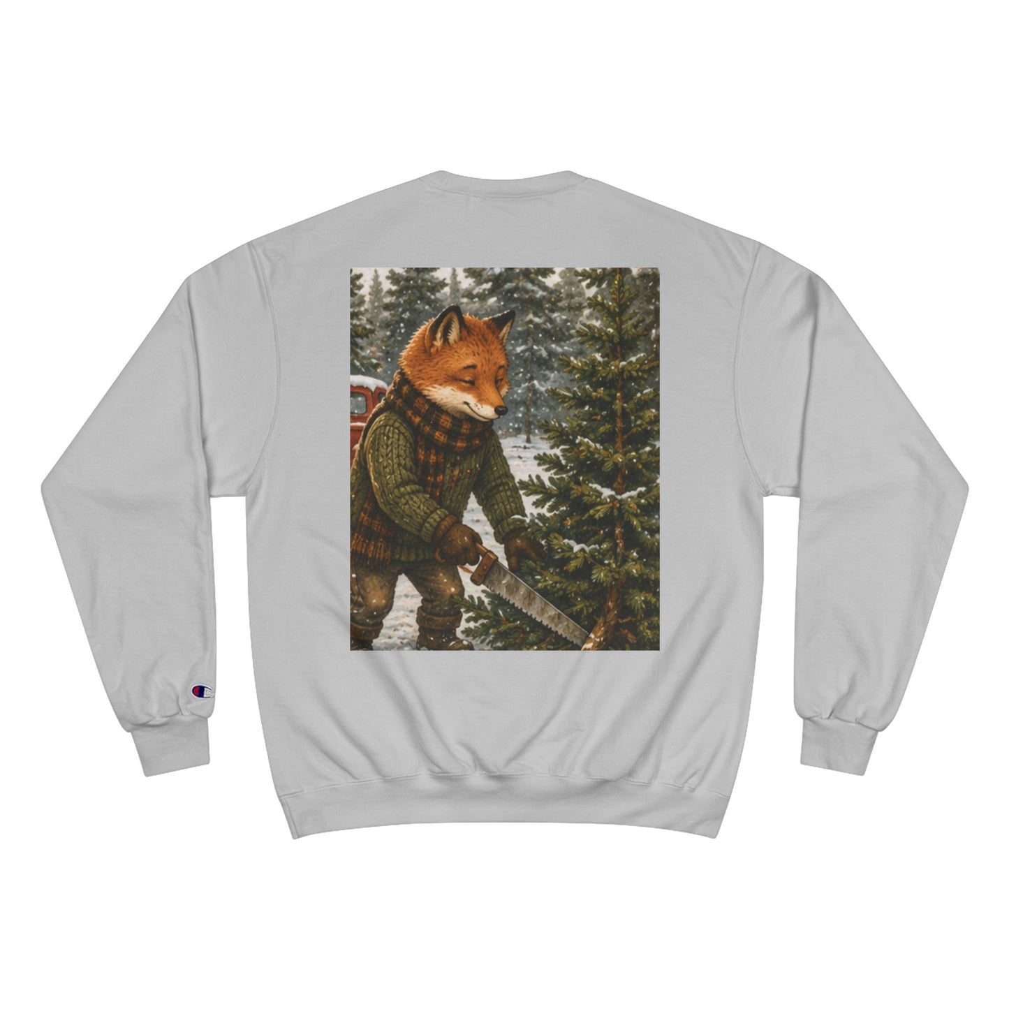 Finn’s Cozy Christmas Tree Adventure Champion Sweatshirt