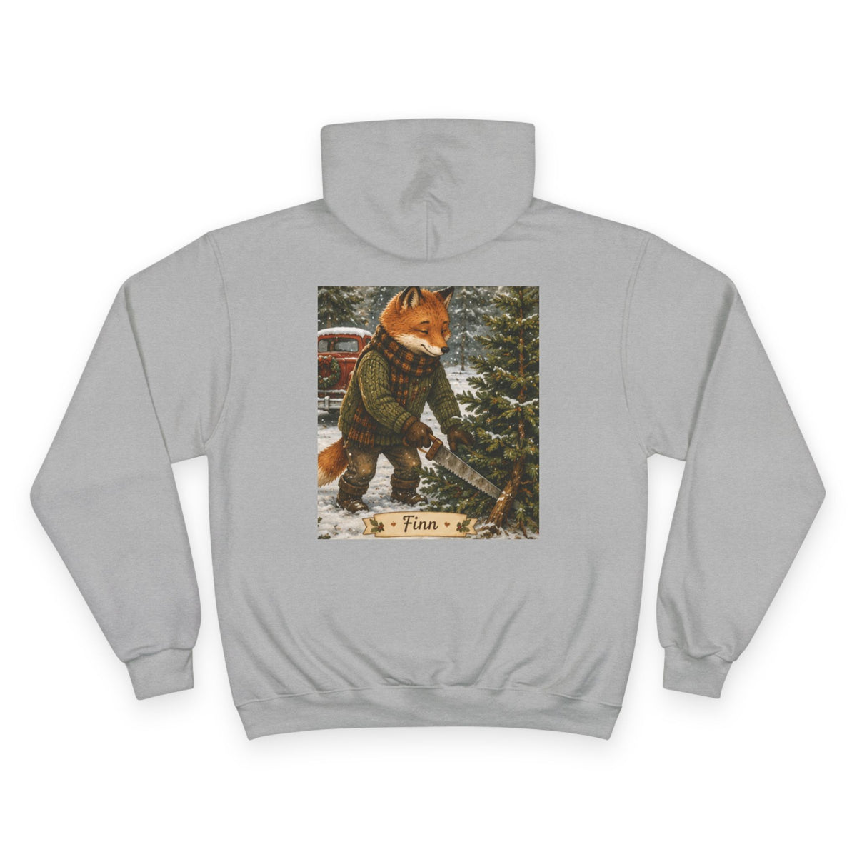 Finn’s Cozy Christmas Tree Adventure Champion Hoodie