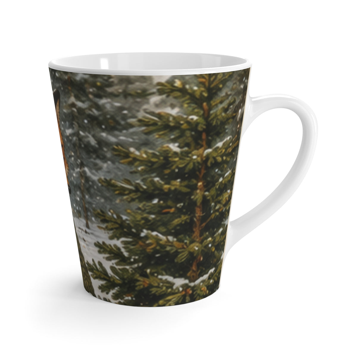 Christmas Latte Mug – Woodland Adventure Holiday Coffee Mug | Finn's Kozy Fox Cottage