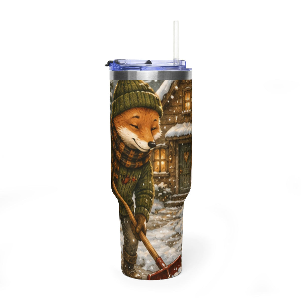 40oz Vacuum Thermal Tumbler – Insulated Travel Cup, Christmas Gift | Kozy Fox Cottage