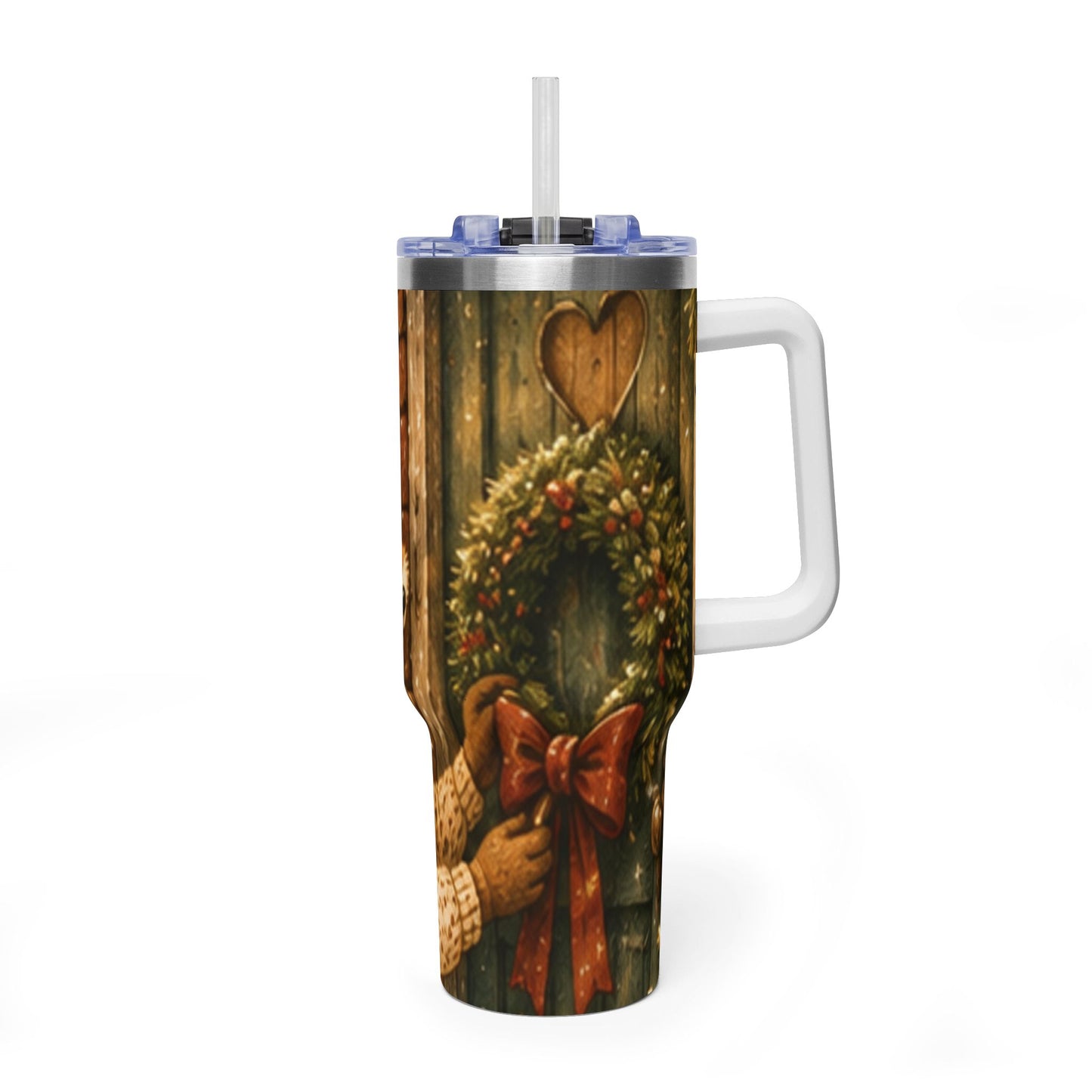 Christmas 40oz Tumbler – Insulated Welcome Home Holiday Cup | Fern's Kozy Fox Cottage