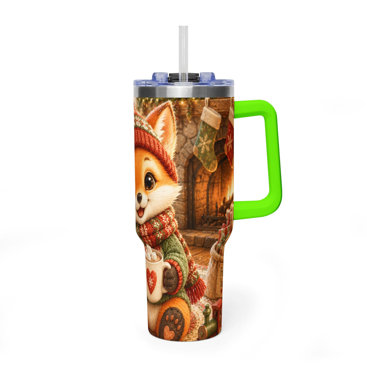 Christmas 40oz Tumbler – Insulated Holiday Travel Cup | Lil Pip's Kozy Fox Cottage