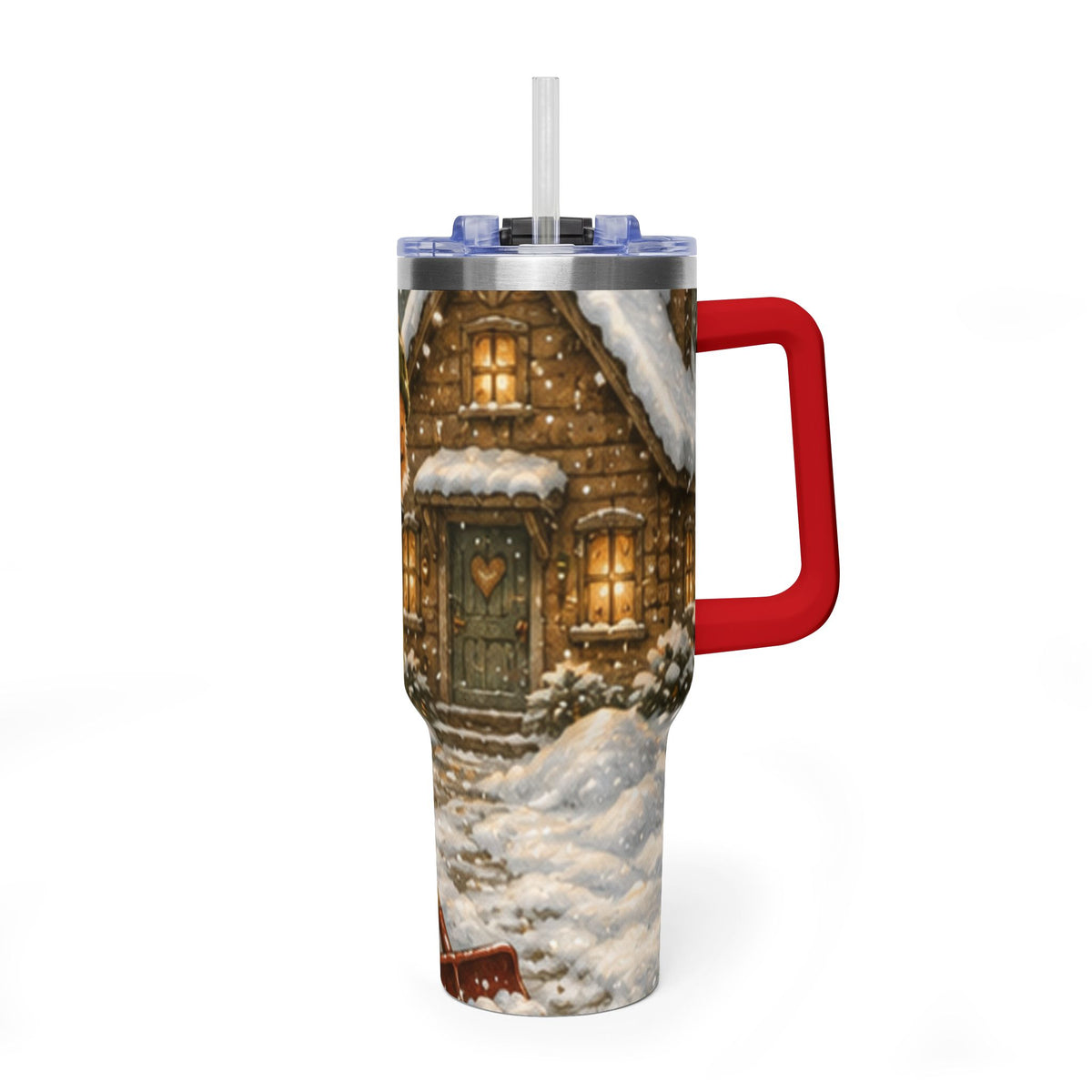 40oz Vacuum Thermal Tumbler – Insulated Travel Cup, Christmas Gift | Kozy Fox Cottage
