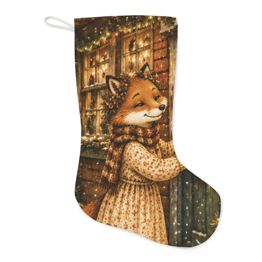 Fern’s Cozy Christmas Welcome Home Reversible Stocking – Fern & Wreath