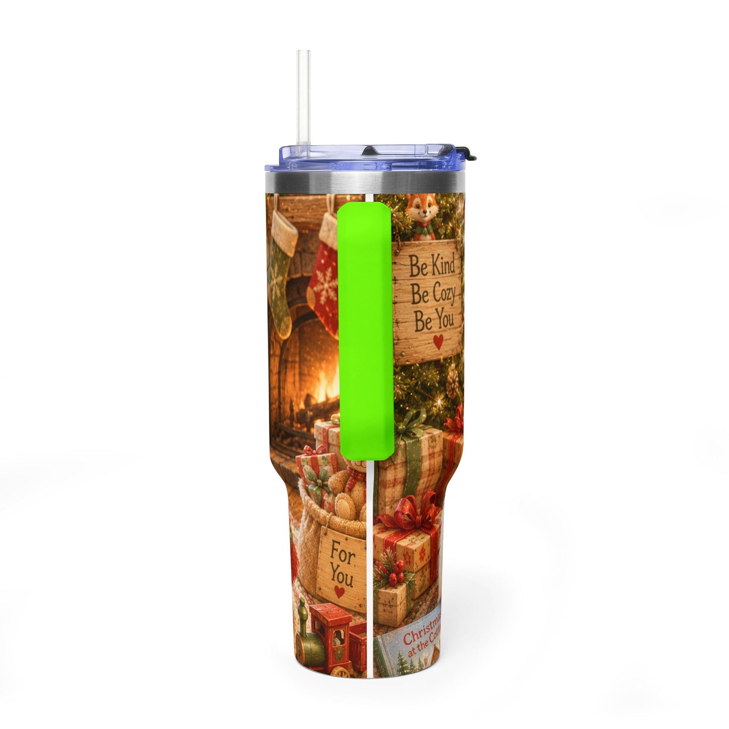 Christmas 40oz Tumbler – Insulated Holiday Travel Cup | Lil Pip's Kozy Fox Cottage