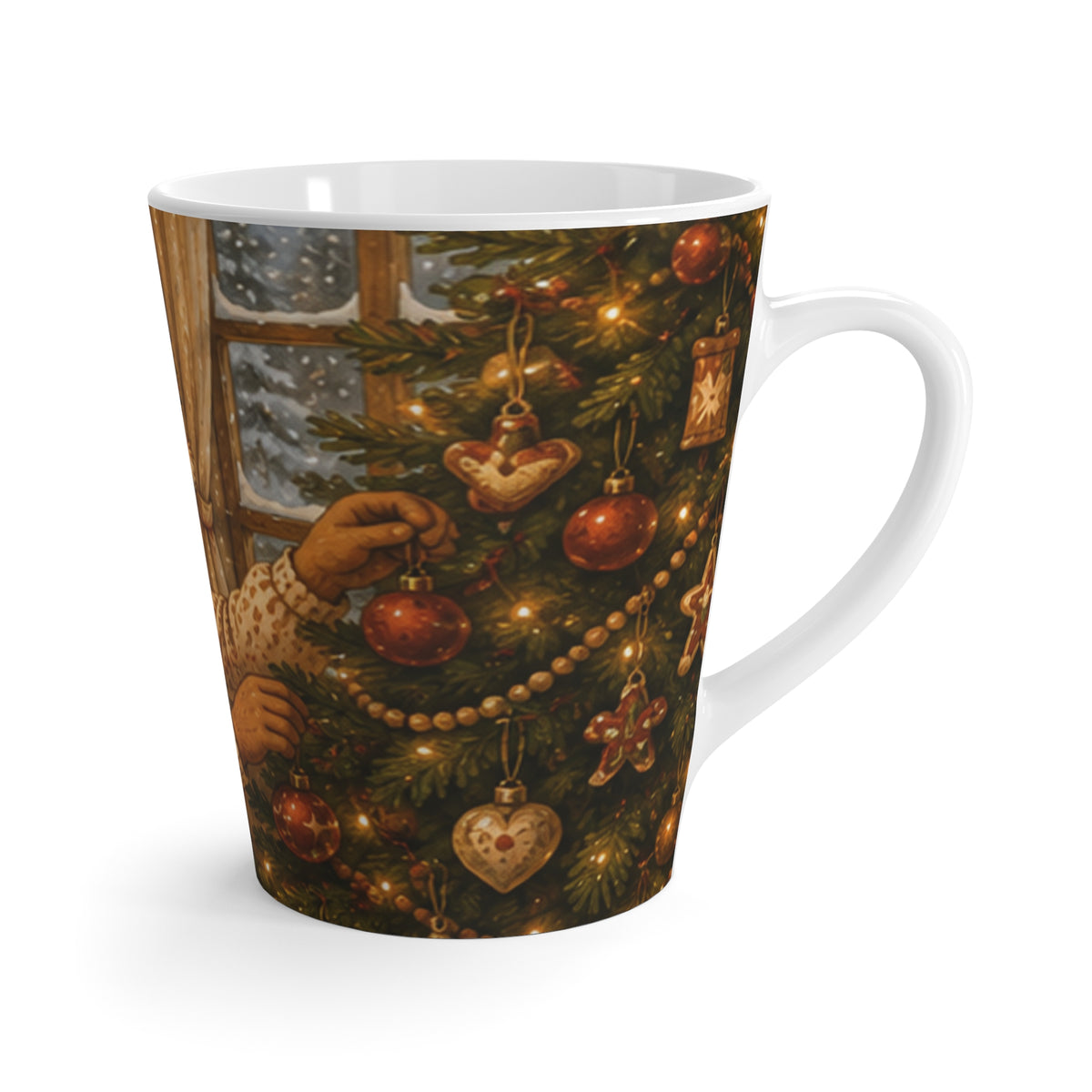Christmas Latte Mug – Woodland Tree Adventure Holiday Coffee Mug | Fern's Kozy Fox Cottage