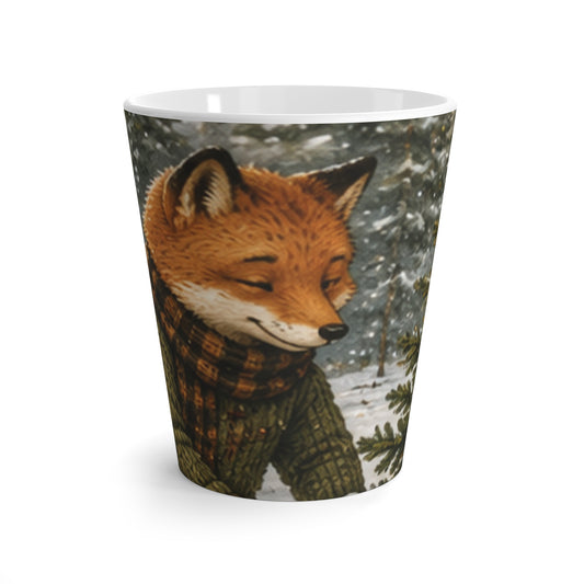 Christmas Latte Mug – Woodland Adventure Holiday Coffee Mug | Finn's Kozy Fox Cottage