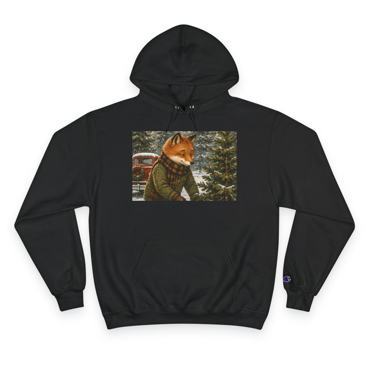 Finn’s Cozy Christmas Tree Adventure Champion Hoodie