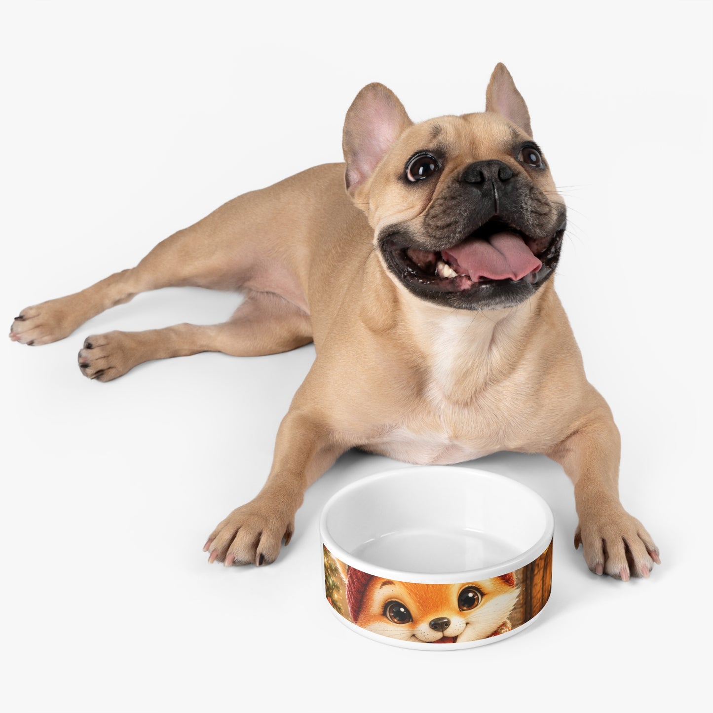 Christmas Pet Bowl for Dogs & Cats – Festive Holiday Ceramic Food & Water Bowl | Lil Pip's Kozy Fox Cottage Collection