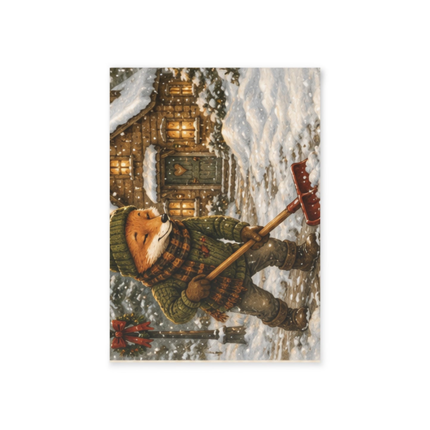 Finn’s Cozy Christmas Snow Day Holiday Card – Family Back