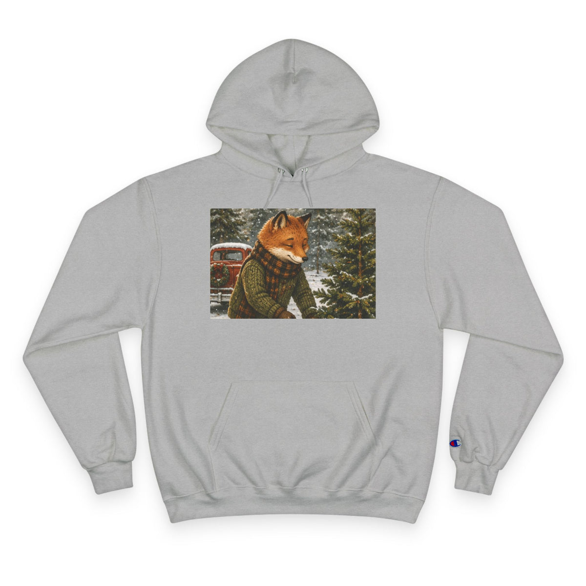 Finn’s Cozy Christmas Tree Adventure Champion Hoodie