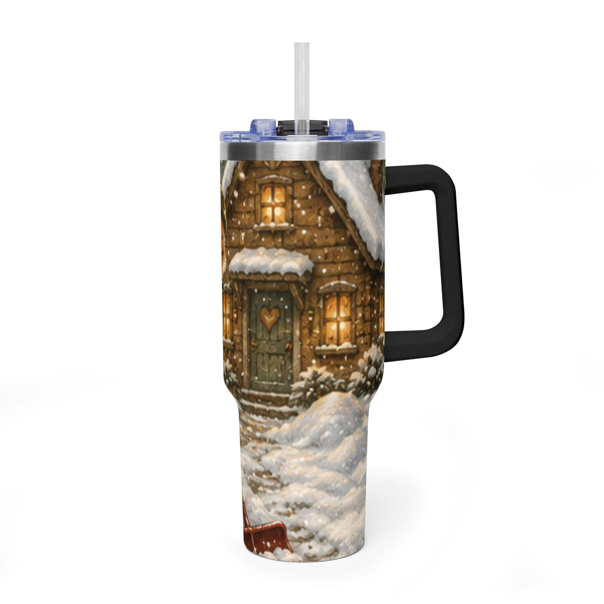 40oz Vacuum Thermal Tumbler – Insulated Travel Cup, Christmas Gift | Kozy Fox Cottage
