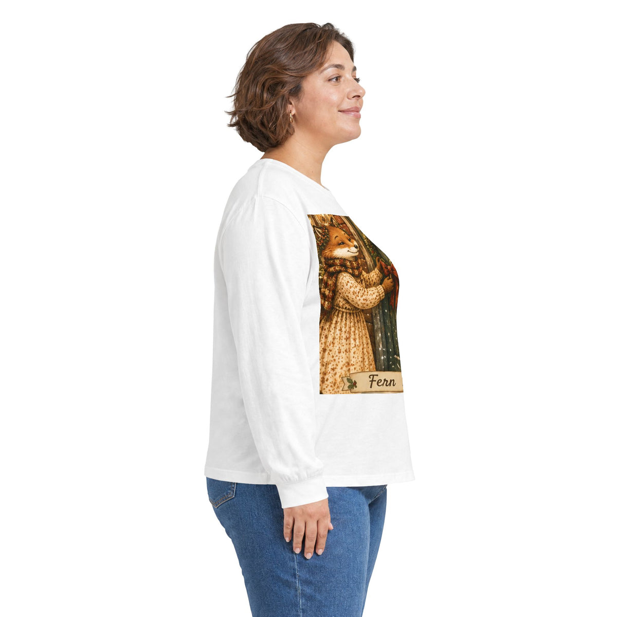 Fern’s Cozy Christmas Wreath Welcome Long Sleeve T-Shirt