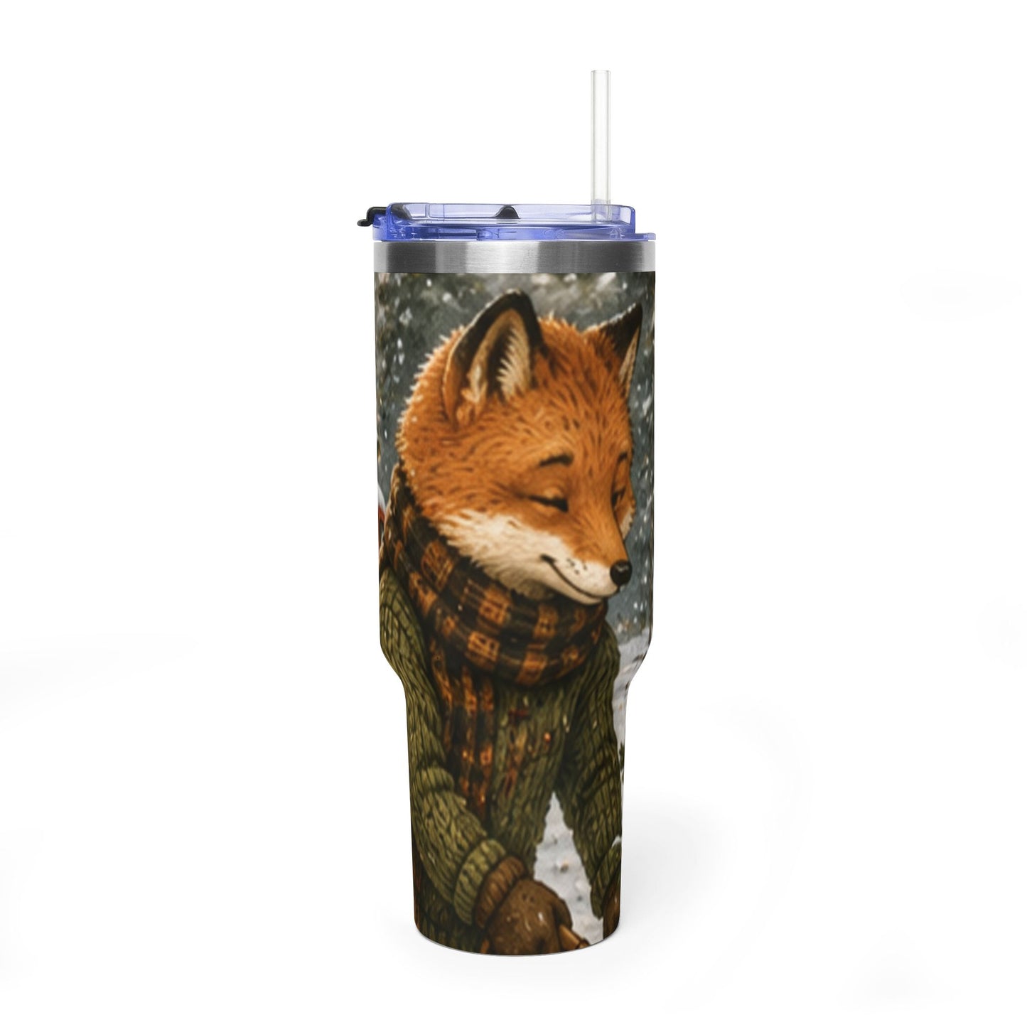 Christmas 40oz Tumbler – Insulated Holiday Travel Cup | Finn's Kozy Fox Cottage