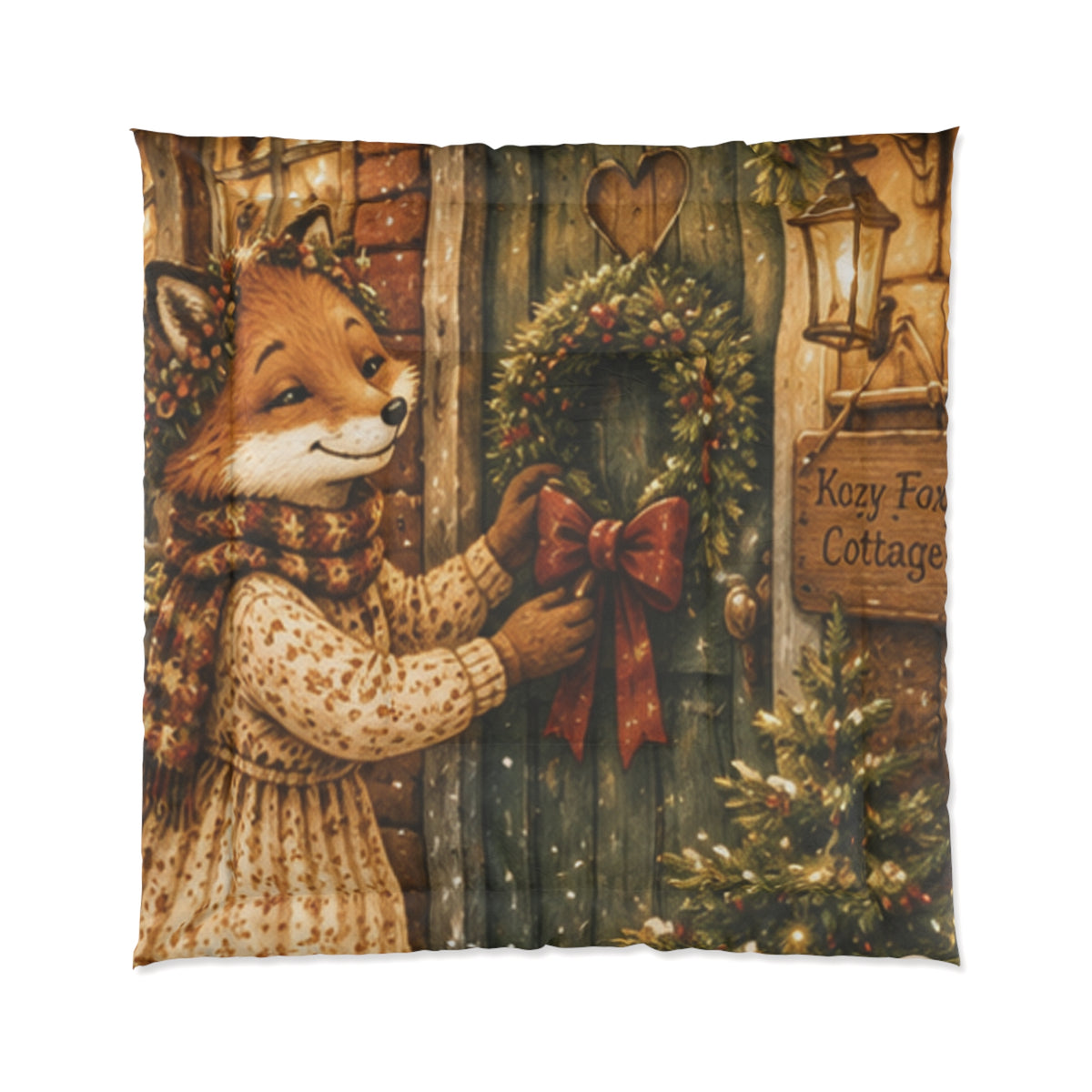 Christmas Comforter – Cozy Welcome Home Holiday Bedding | Fern's Kozy Fox Cottage