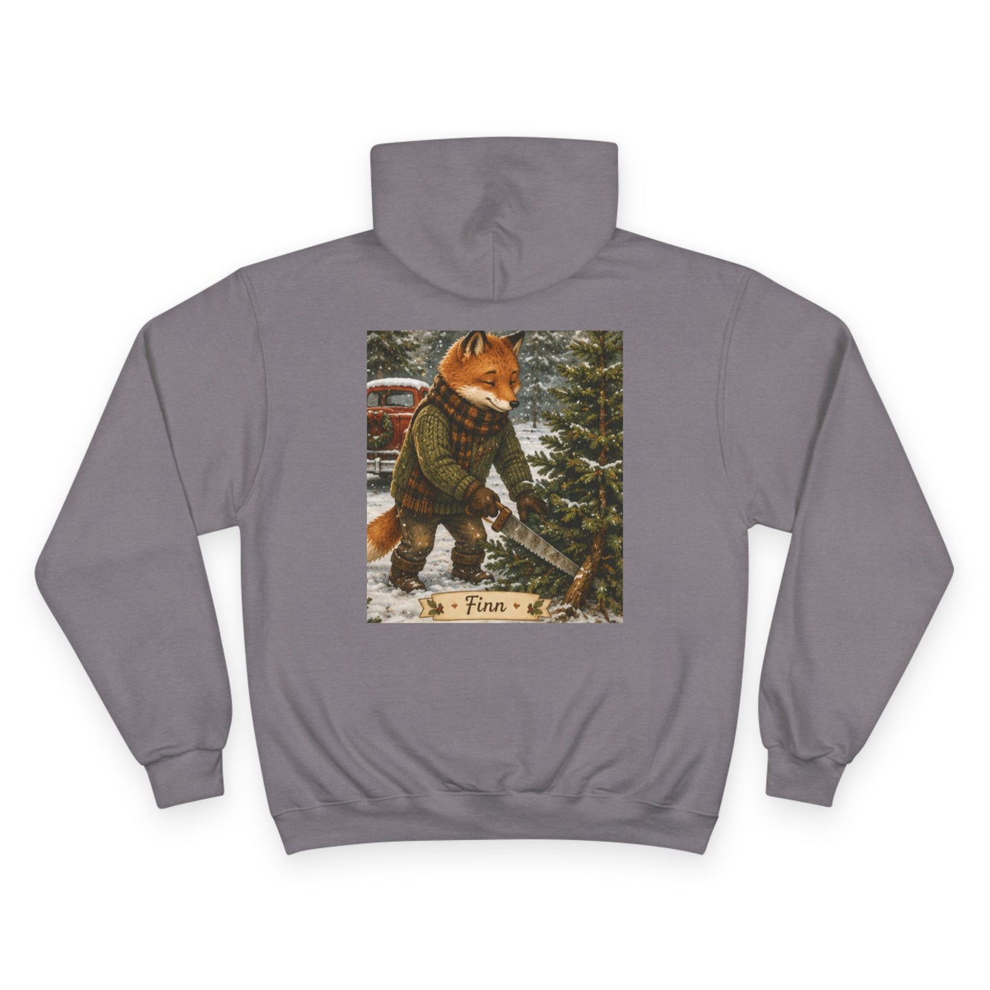 Finn’s Cozy Christmas Tree Adventure Champion Hoodie