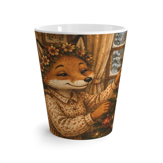Christmas Latte Mug – Woodland Tree Adventure Holiday Coffee Mug | Fern's Kozy Fox Cottage