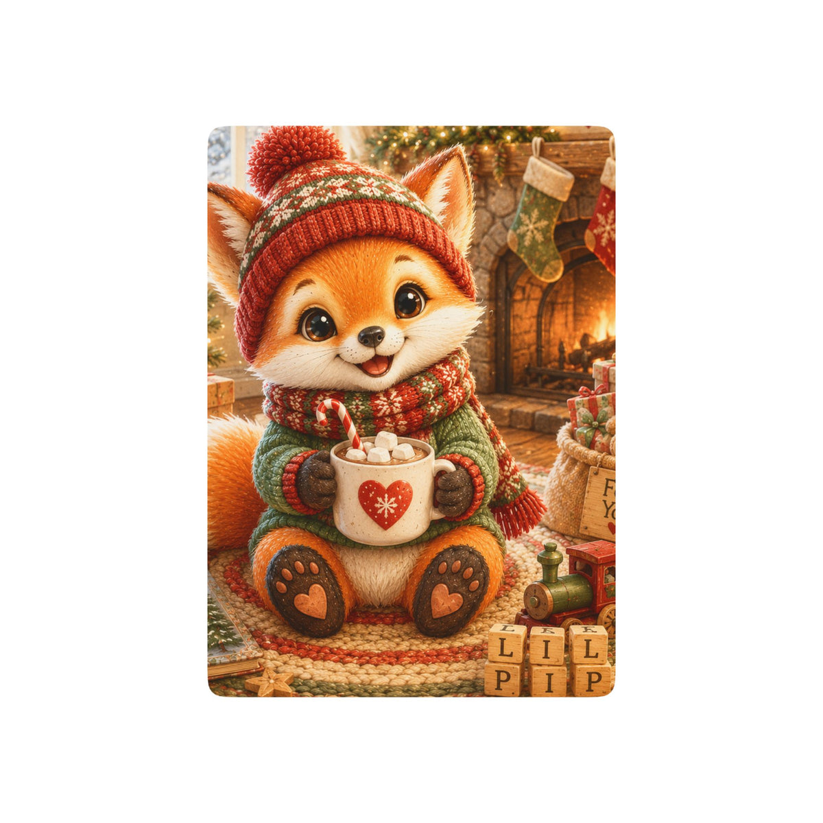 Christmas Playing Cards – Festive Holiday Card Game | Lil Pip's Kozy Fox Cottage